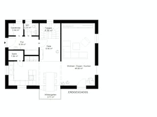 Fertighaus "natur trifft holz" nr.5 von wir leben haus Schlüsselfertig ab 334128€, Satteldach-Klassiker Grundriss 2