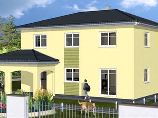 Fertighaus losleben haus nr.8 von wir leben haus Schlüsselfertig ab 226720€, Stadtvilla Außenansicht 1