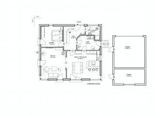 Fertighaus "unser haus" nr.7 von wir leben haus Schlüsselfertig ab 344400€, Satteldach-Klassiker Grundriss 1