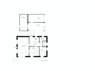 Fertighaus "natur trifft holz" nr.3 von wir leben haus Schlüsselfertig ab 296789€, Pultdachhaus Grundriss 1