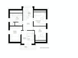 Fertighaus losleben haus nr.2 von wir leben haus Schlüsselfertig ab 257615€, Satteldach-Klassiker Grundriss 1