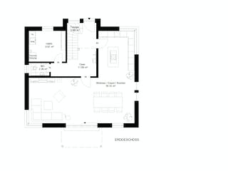 Fertighaus losleben haus nr.2 von wir leben haus Schlüsselfertig ab 257615€, Satteldach-Klassiker Grundriss 2
