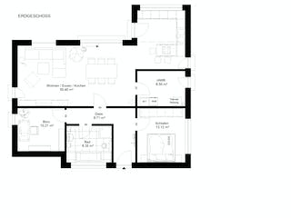 Fertighaus losleben haus nr.4 von wir leben haus Schlüsselfertig ab 171310€, Bungalow Grundriss 1