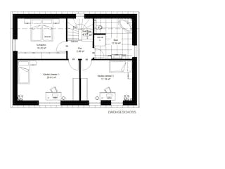 Fertighaus losleben haus nr.5 von wir leben haus Schlüsselfertig ab 232992€, Pultdachhaus Grundriss 2