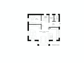 Fertighaus "unser haus" nr.1 von wir leben haus Schlüsselfertig ab 282576€, Pultdachhaus Grundriss 2