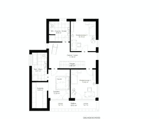 Fertighaus "unser haus" nr.6 von wir leben haus Schlüsselfertig ab 373469€, Cubushaus Grundriss 2