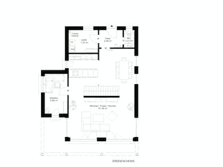 Fertighaus "unser haus" nr.6 von wir leben haus Schlüsselfertig ab 373469€, Cubushaus Grundriss 1