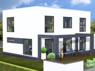 Fertighaus losleben haus nr.6 von wir leben haus Schlüsselfertig ab 245157€, Cubushaus Außenansicht 1