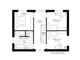 Fertighaus losleben haus nr.6 von wir leben haus Schlüsselfertig ab 245157€, Cubushaus Grundriss 1
