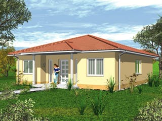 Massivhaus Modena von VARIANT-HAUS Bausatzhaus ab 29393€, Bungalow Außenansicht 1