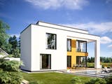 Massivhaus Modern 5000.2 von Deutsche Bauwelten Schlüsselfertig ab 542711€, Pultdachhaus Außenansicht 1