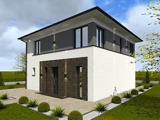 Massivhaus Designer Stadtvilla von Modern Immo, Stadtvilla Außenansicht 2