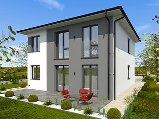 Massivhaus Designer Stadtvilla von Modern Immo, Stadtvilla Außenansicht 3