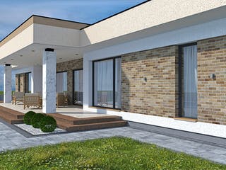 Massivhaus Hollywood Hills Bungalow von Modern Immo, Bungalow Außenansicht 5