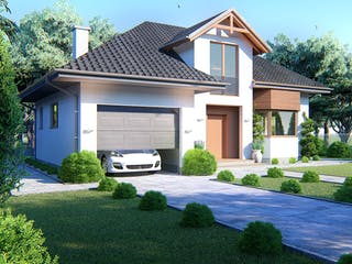 Massivhaus Idyllisches Einfamilienhaus von Modern Immo, Stadtvilla Außenansicht 1