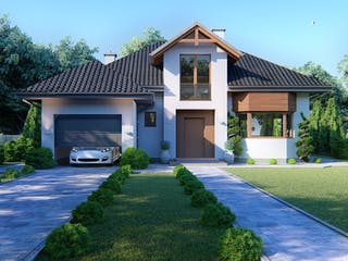 Massivhaus Idyllisches Einfamilienhaus von Modern Immo, Stadtvilla Außenansicht 4