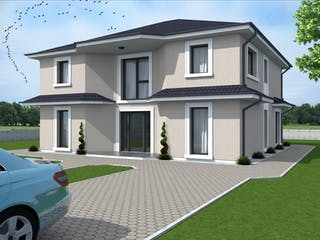 Massivhaus Modern Toscana von Modern Immo, Stadtvilla Außenansicht 1