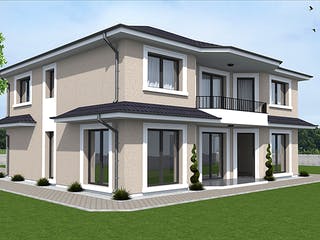 Massivhaus Modern Toscana von Modern Immo, Stadtvilla Außenansicht 3