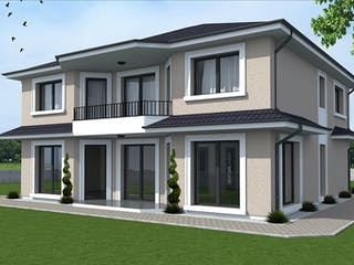 Massivhaus Modern Toscana von Modern Immo, Stadtvilla Außenansicht 4