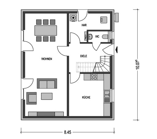 Massivhaus Alto 510 von Heinz von Heiden Schlüsselfertig ab 262155.625€, Satteldach-Klassiker Grundriss 1