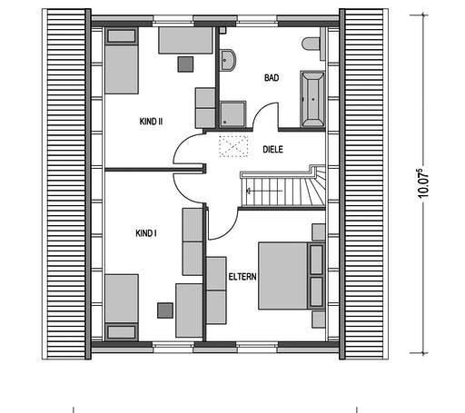 Massivhaus Alto 510 von Heinz von Heiden Schlüsselfertig ab 262155.625€, Satteldach-Klassiker Grundriss 2