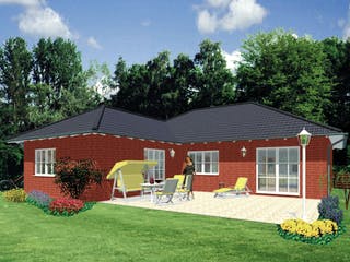 Massivhaus Monticello von VARIANT-HAUS Bausatzhaus ab 31371€, Bungalow Außenansicht 1