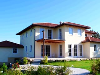 Fertighaus Mozart von v. Perbandt Holzbau Schlüsselfertig ab 345175€, Stadtvilla Außenansicht 1