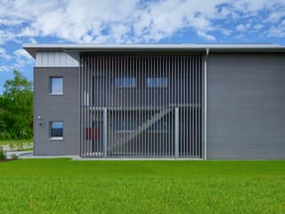 Fertighaus Münch - Kundenhaus von Bau-Fritz Schlüsselfertig ab 870000€, Pultdachhaus Außenansicht 5