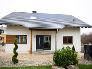 Fertighaus München von STREIF Haus, Satteldach-Klassiker Außenansicht 2