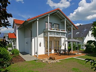 Fertighaus München von Keitel-Haus, Satteldach-Klassiker Außenansicht 1