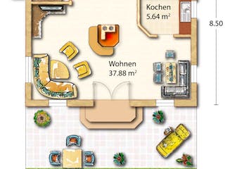 Fertighaus Murau von Holzhaus Roßkopf Schlüsselfertig ab 226800€, Blockhaus Grundriss 1