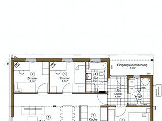 Fertighaus Lindholm 79+26 von EBK Haus, Bungalow Grundriss 1