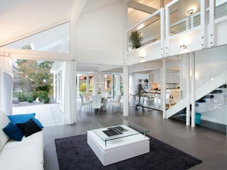 Fertighaus Musterhaus Bad Vilbel von DAVINCI HAUS, Fachwerk Innenansicht 1