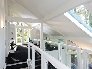 Fertighaus Musterhaus Bad Vilbel von DAVINCI HAUS, Fachwerk Innenansicht 3