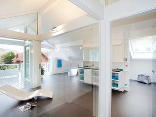 Fertighaus Musterhaus Bad Vilbel von DAVINCI HAUS, Fachwerk Innenansicht 5