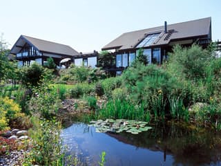 Fertighaus Musterhaus Gebhardshain II von DAVINCI HAUS, Fachwerk Außenansicht 3