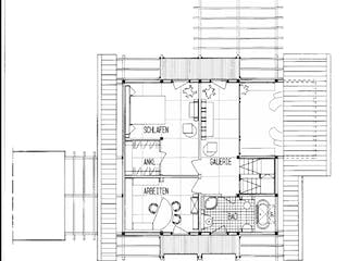 Fertighaus Musterhaus Gebhardshain II von DAVINCI HAUS, Fachwerk Grundriss 1