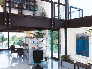 Fertighaus Musterhaus Gebhardshain II von DAVINCI HAUS, Fachwerk Innenansicht 2