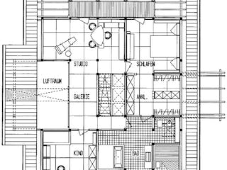 Fertighaus Musterhaus Gebhardshain III von DAVINCI HAUS, Fachwerk Grundriss 1