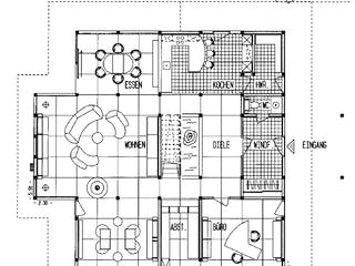 Fertighaus Musterhaus Gebhardshain III von DAVINCI HAUS, Fachwerk Grundriss 2