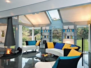 Fertighaus Musterhaus Gebhardshain III von DAVINCI HAUS, Fachwerk Innenansicht 2