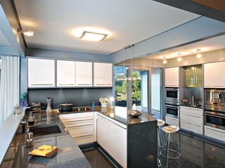 Fertighaus Musterhaus Gebhardshain III von DAVINCI HAUS, Fachwerk Innenansicht 3