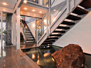 Fertighaus Musterhaus Gebhardshain III von DAVINCI HAUS, Fachwerk Innenansicht 4