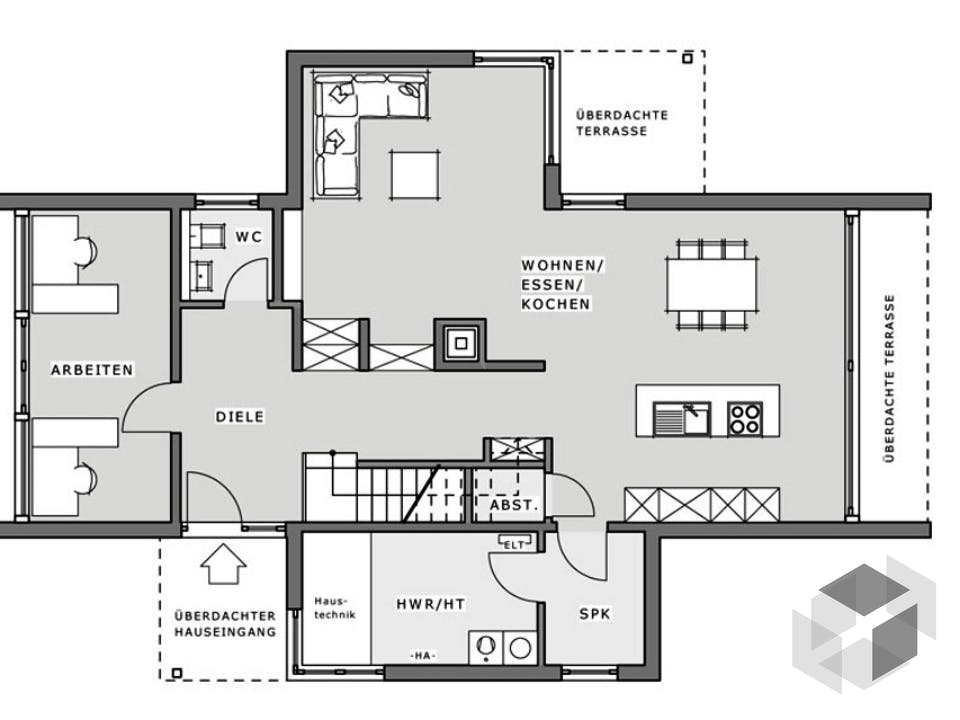 Musterhaus Hameln Box von Meisterstück-HAUS Grundriss