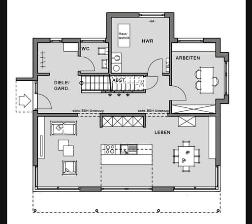 Fertighaus Musterhaus Köln - Das Genusshaus von Meisterstück-HAUS, Satteldach-Klassiker Grundriss 1