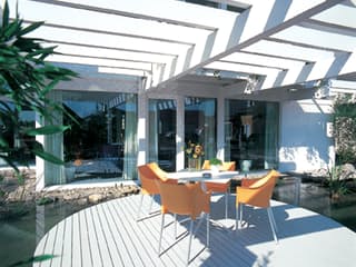 Fertighaus Musterhaus Poing von DAVINCI HAUS, Fachwerk Außenansicht 5