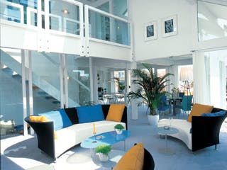 Fertighaus Musterhaus Poing von DAVINCI HAUS, Fachwerk Innenansicht 1