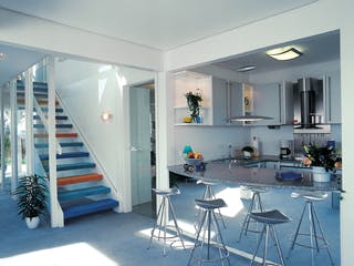 Fertighaus Musterhaus Poing von DAVINCI HAUS, Fachwerk Innenansicht 3