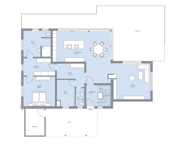 Massivhaus Haus Thalheim von Projektbau Mutter, Satteldach-Klassiker Grundriss 1