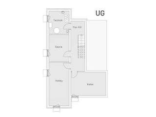 Massivhaus Bauhaus Eberhardt von MYMassivhaus, Cubushaus Grundriss 2